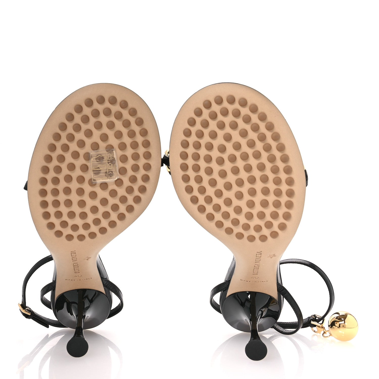 Bottega Veneta Lambskin Dot 100mm Sandals 40 Black 6 of 8