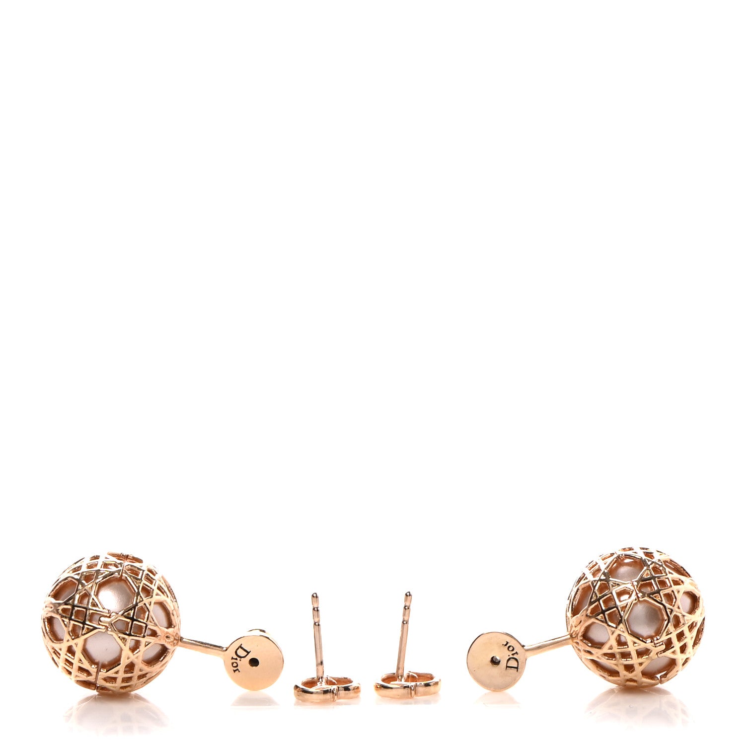 Christian Dior Pearl Secret Cannage Mise En Dior Tribales Earrings Gold 3 of 4