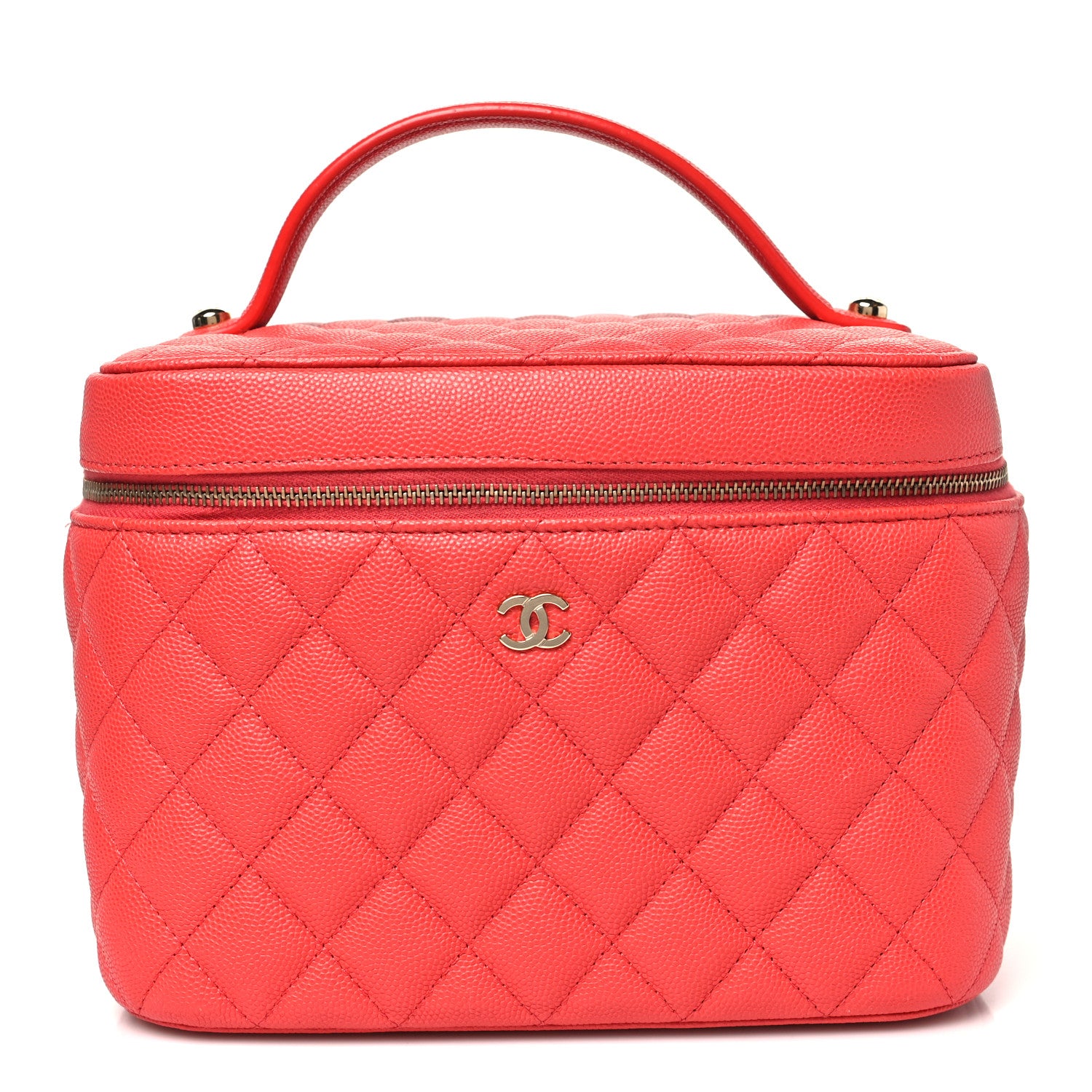 Chanel Caviar Quilted Large Vanity Pouch Red 1 of 12