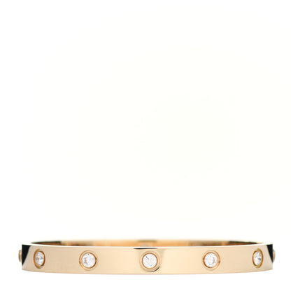 Cartier 18K Yellow Gold 10 Diamond LOVE Bracelet 16 3 of 4