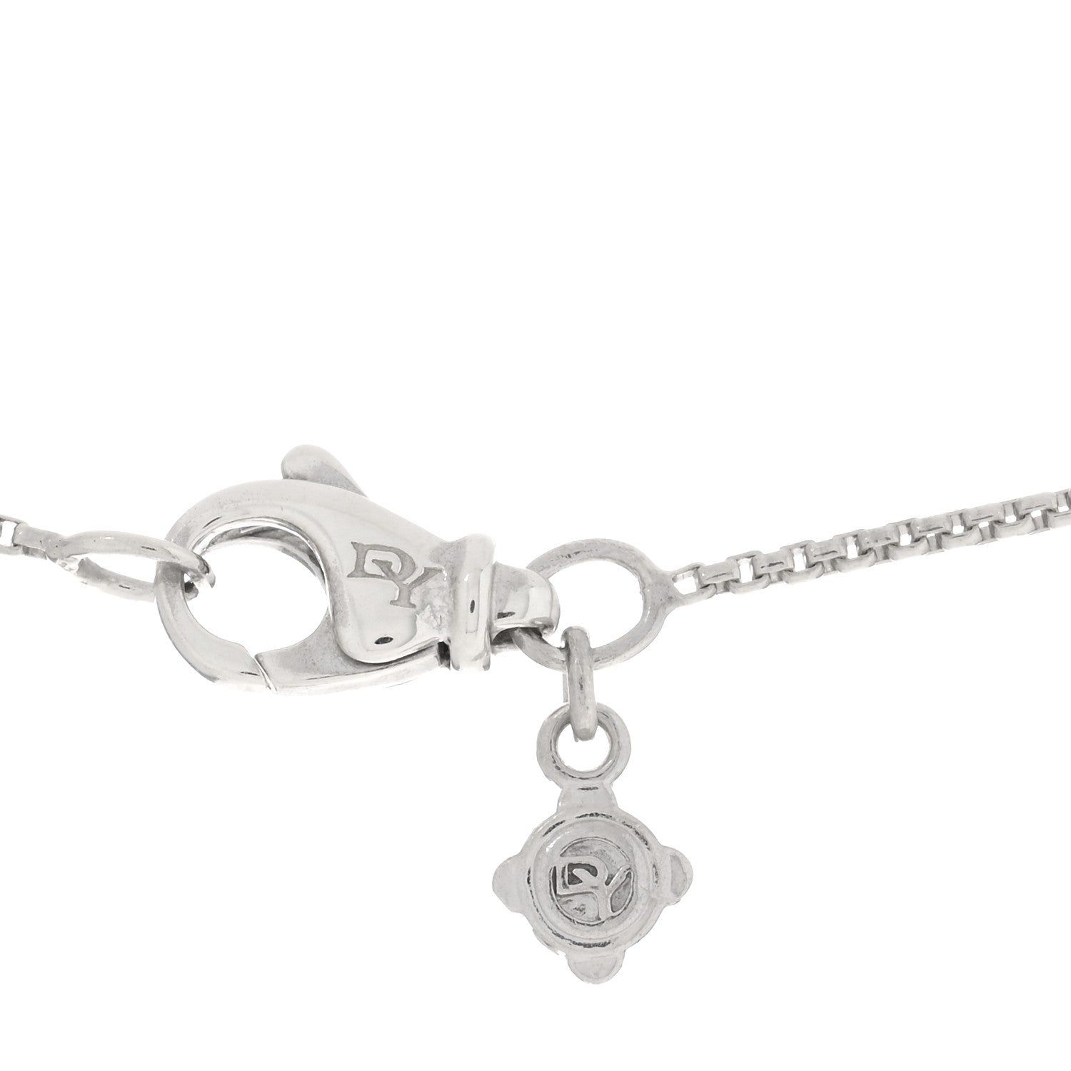 David Yurman Sterling Silver Diamond 13mm Infinity Pendant Necklace 3 of 3