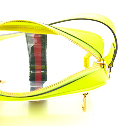 Gucci Vinyl Web Mini Ophidia Transparent Shoulder Bag Yellow Fluo 4 of 4