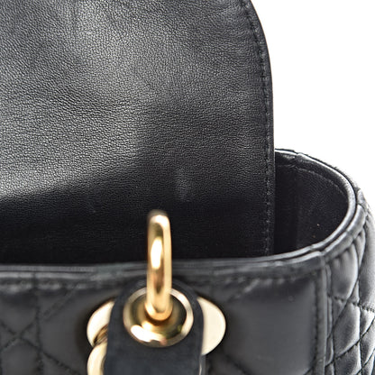 Christian Dior Lambskin Cannage Small Lucky Badges My Lady Dior Black 7 of 11