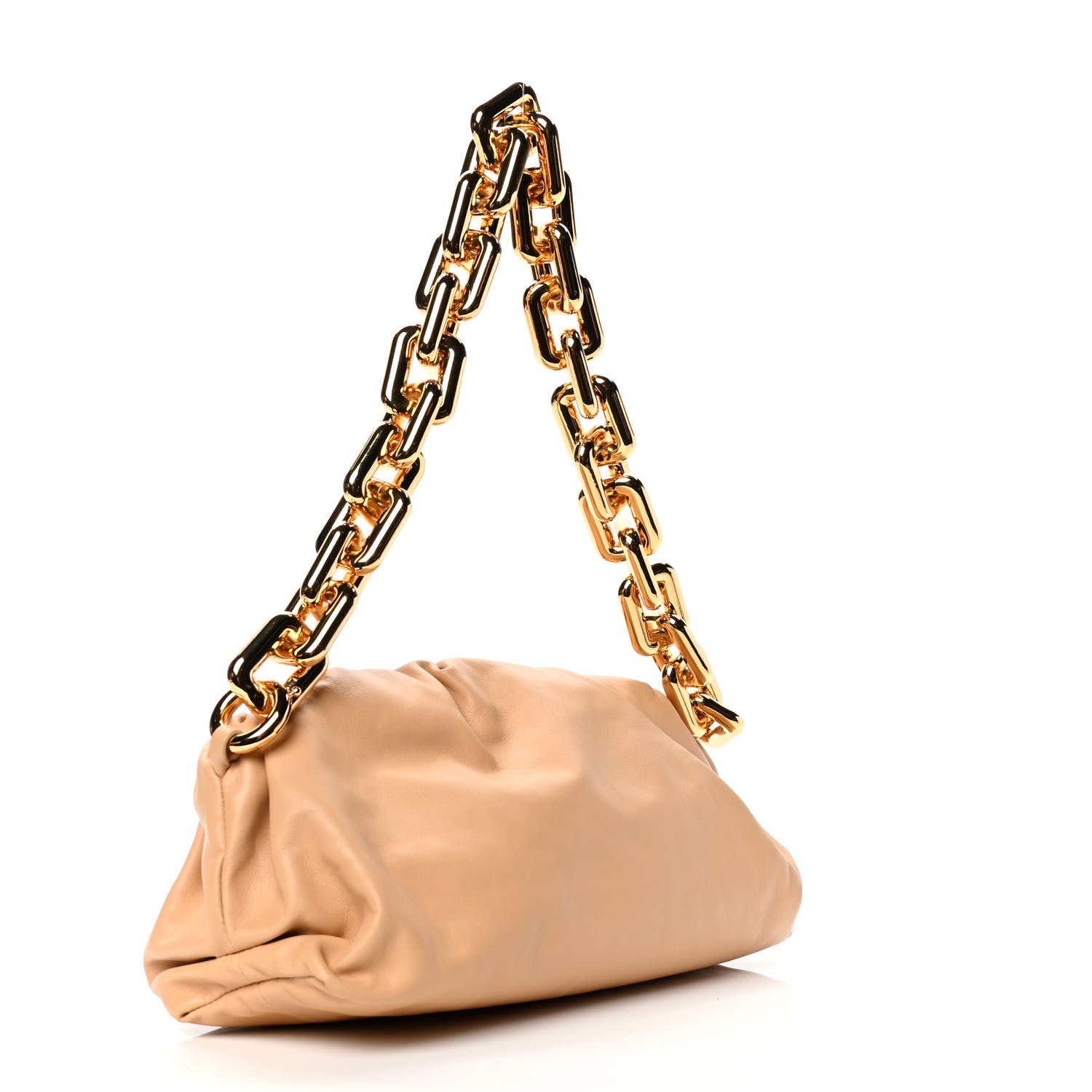 Bottega Veneta Calfskin The Pouch Chain Almond 2 of 5