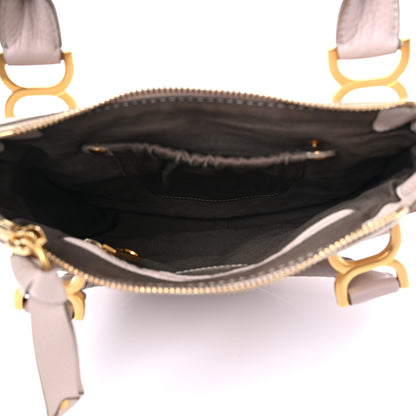 Chloe Calfskin Small Marcie Satchel Abstract White 5 of 11