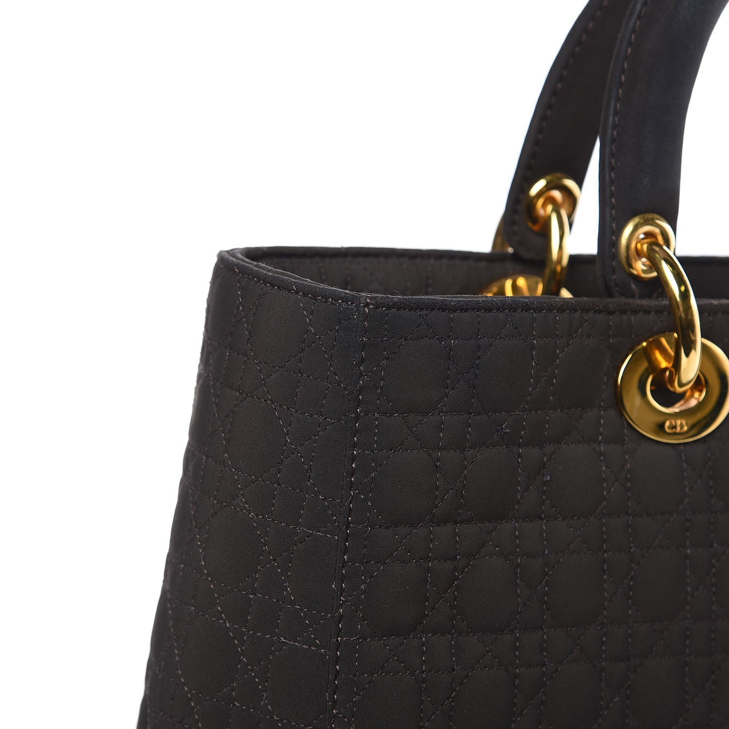 Christian Dior Nylon Cannage Large Lady Dior Dark Brown 11 of 14