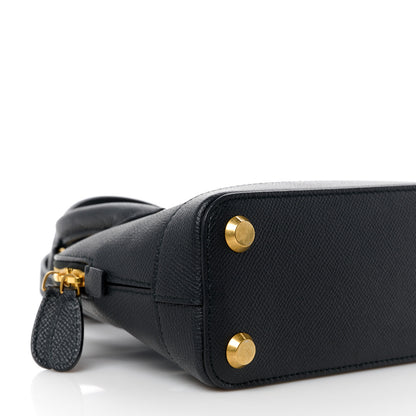 Balenciaga Signature Grained Calfskin XXS Ville Top Handle Bag Black White 9 of 10