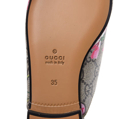 Gucci GG Supreme Monogram Blooms Womens Princetown Slippers 35 Beige Multicolor Dry Rose 6 of 8