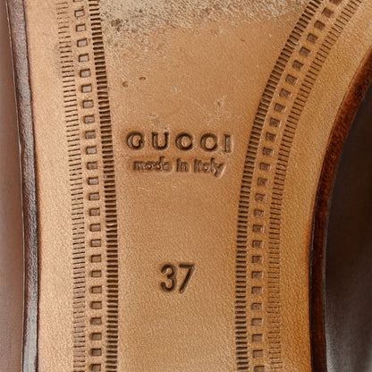 Gucci Calfskin Womens Jordaan Loafers 37 Fondente Brown 7 of 11
