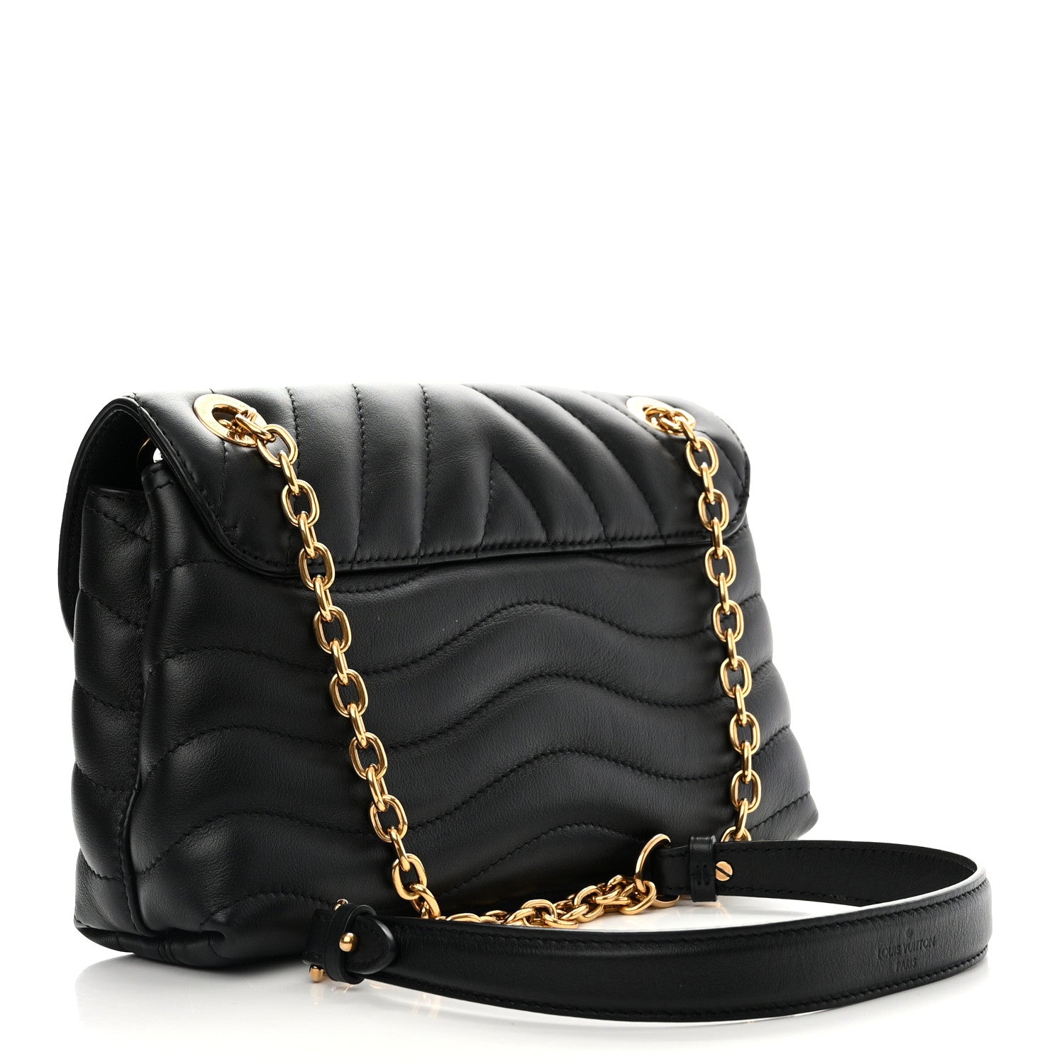 Louis Vuitton Calfskin LV New Wave Chain Bag Black 3 of 10