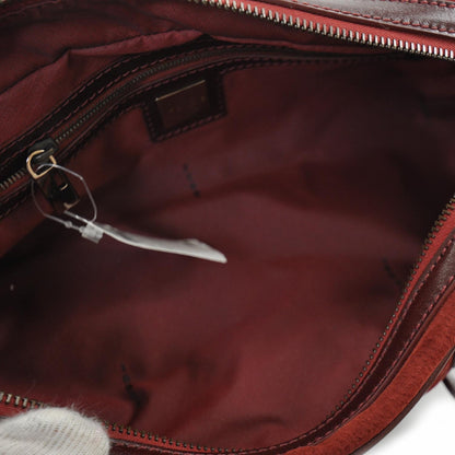 Fendi Suede Small Bowler Bag Red 6 of 9