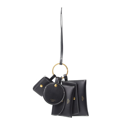 Celine Smooth Calfskin Multi Key Ring Wristlet Black 1 of 5