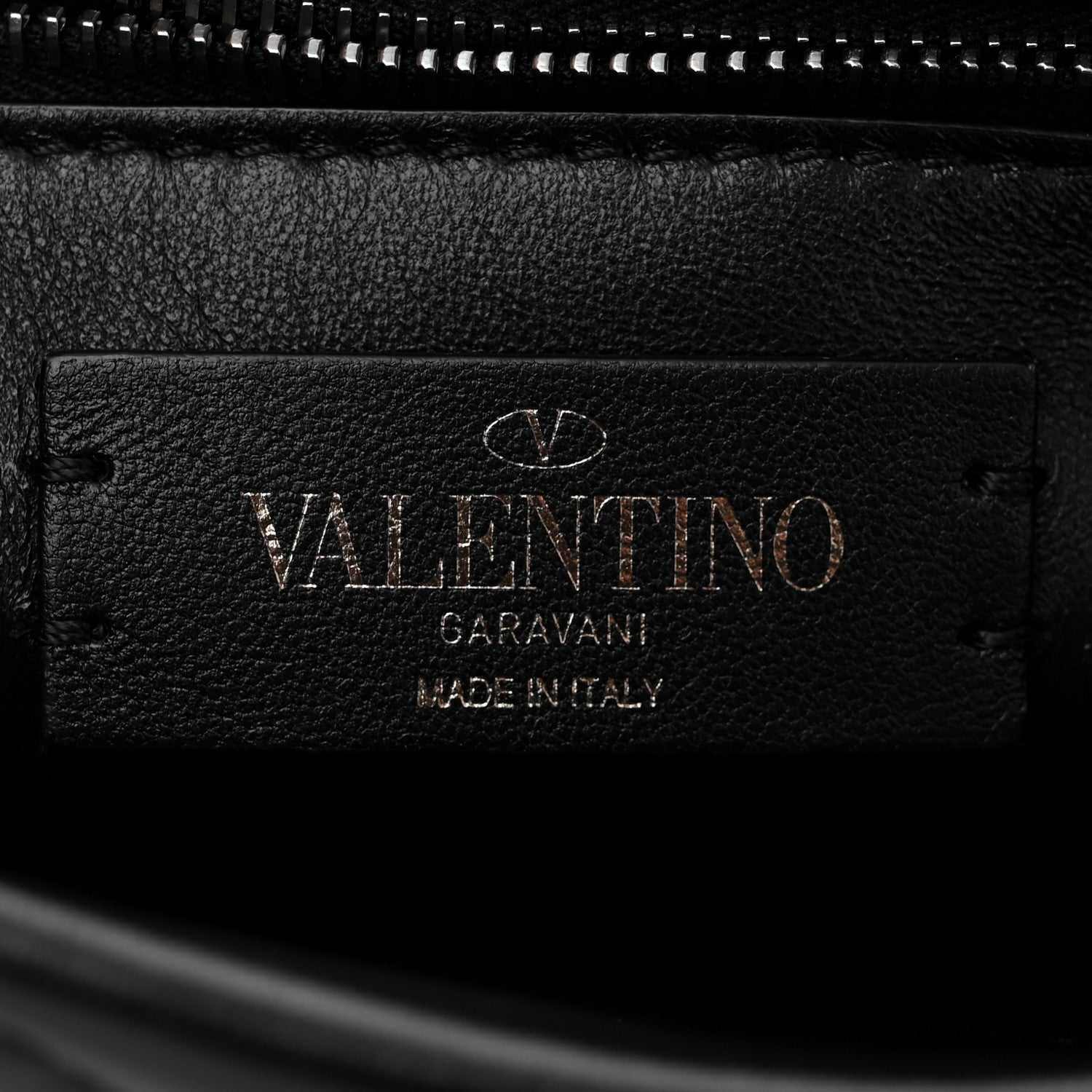 Valentino Garavani Nappa Monochrome Small Roman Stud Shoulder Bag Black 6 of 9