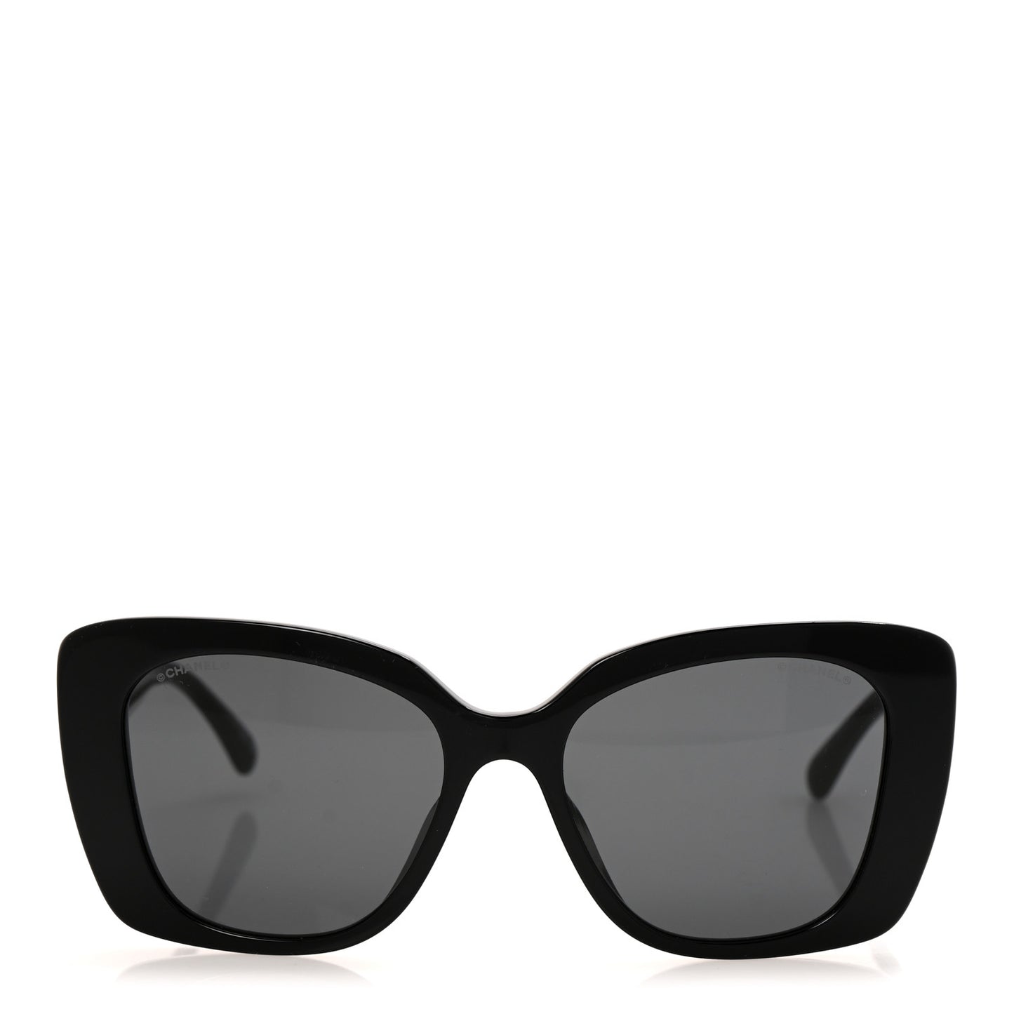Acetate Strass Square Sunglasses 5422-B-A Black White