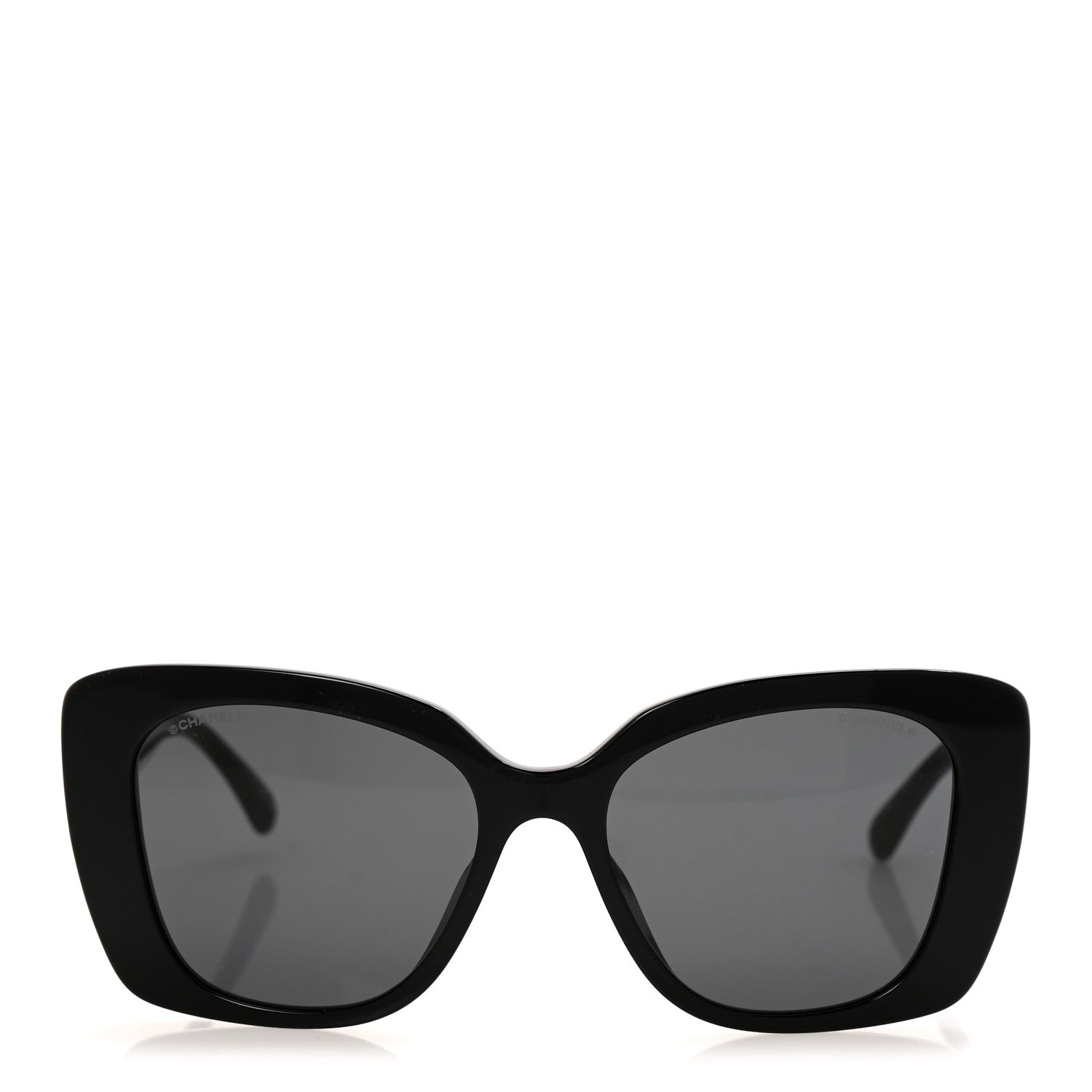 Chanel Acetate Strass Square Sunglasses 5422-B-A Black White 2 of 8