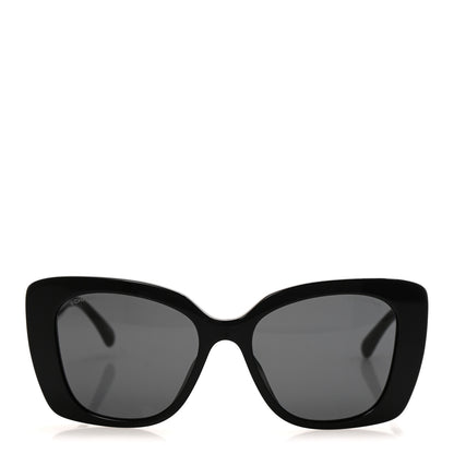 Chanel Acetate Strass Square Sunglasses 5422-B-A Black White 2 of 8