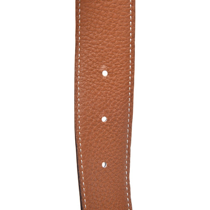 Hermes Box Togo 32mm Guilloche H Belt 80 Black Gold 6 of 10