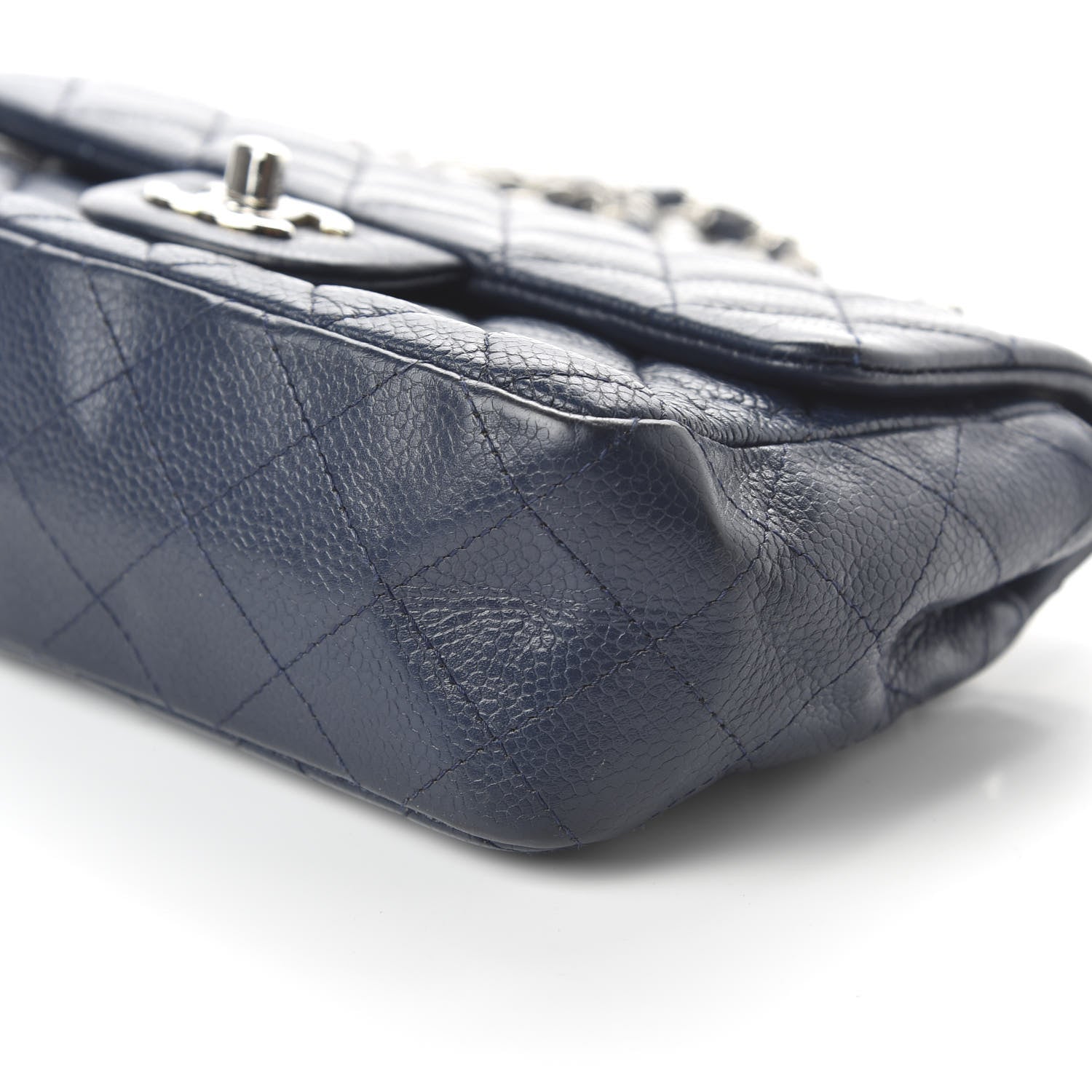 Chanel Caviar Quilted Mini Rectangular Flap Navy 7 of 10