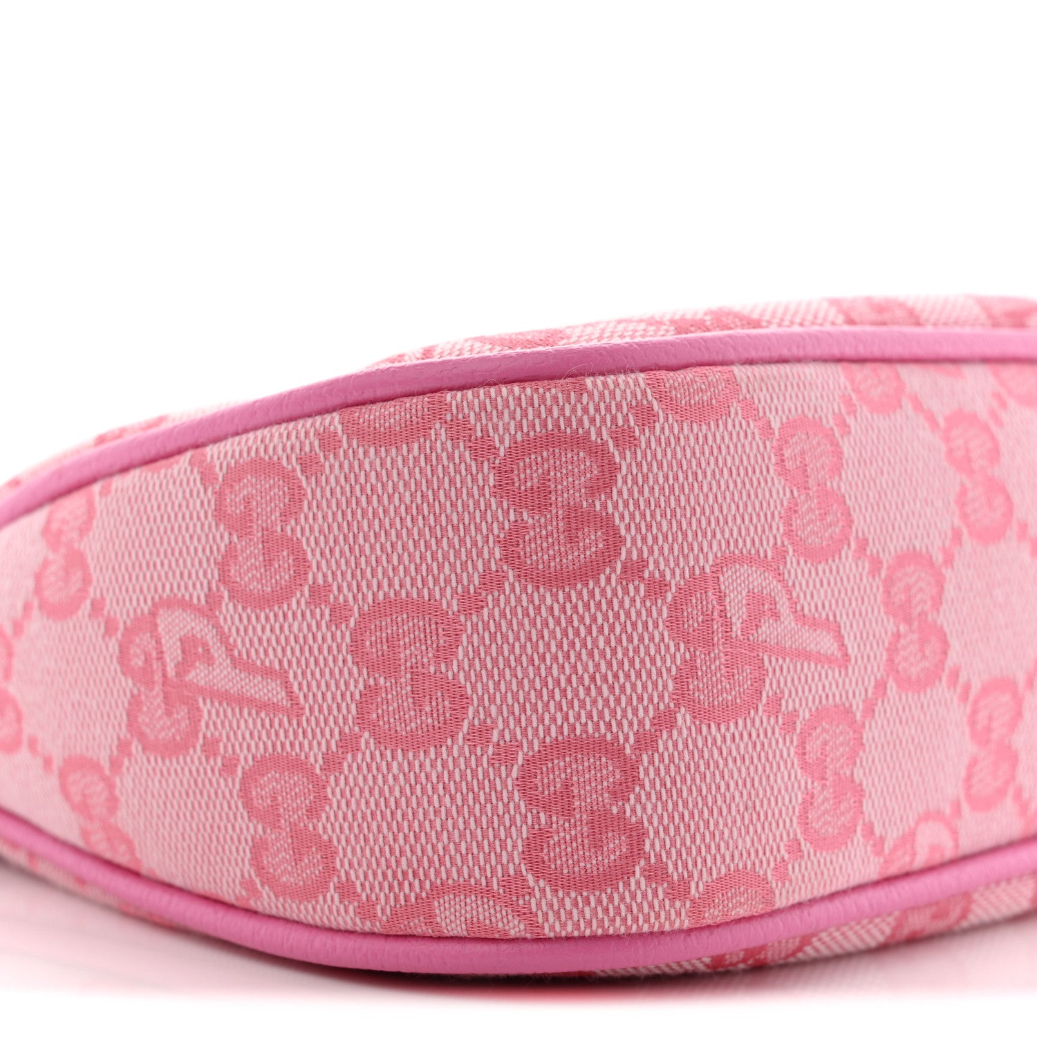 Gucci X PALACE GG Supreme Monogram Palace Textured Dollar Calfskin Shoulder Bag Pink Pale Rose Palace 9 of 11