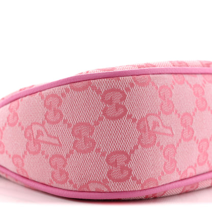 Gucci X PALACE GG Supreme Monogram Palace Textured Dollar Calfskin Shoulder Bag Pink Pale Rose Palace 9 of 11