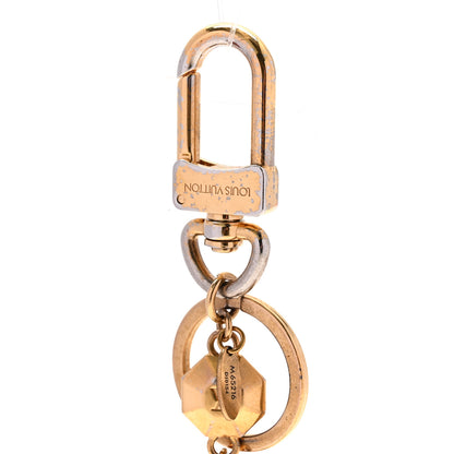 Louis Vuitton Metal LV Facettes Bag Charm Key Holder Gold 5 of 5