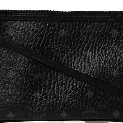 MCM Visetos Anya Shopper Tote Pouch Black 6 of 10