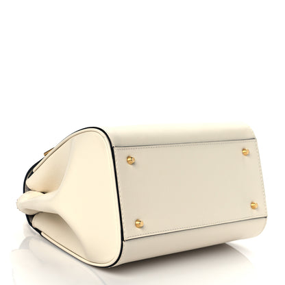 Valentino Garavani Grainy Calfskin Small Rockstud Alcove Top-Handle Bag Light Ivory 3 of 10