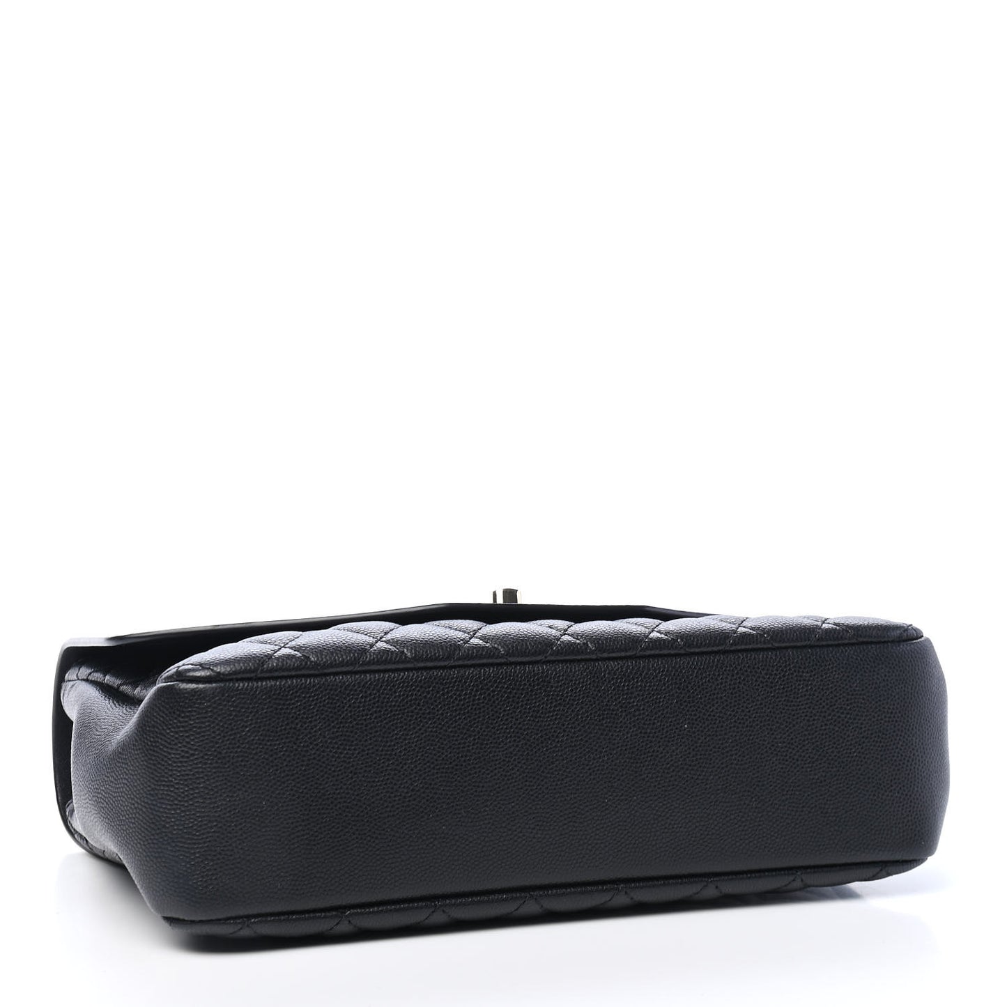 Calfskin Caviar Quilted Flap Black