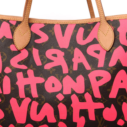 Louis Vuitton Monogram Graffiti Neverfull GM Fuchsia 10 of 11