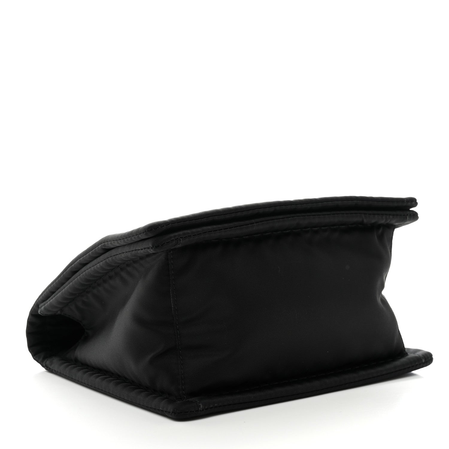 Prada Tessuto Nylon Chain Flap Shoulder Bag Black 4 of 9