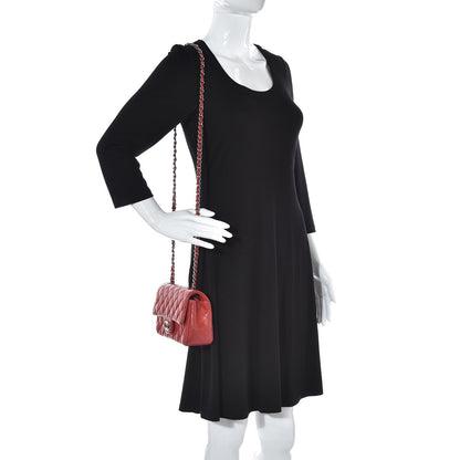 Chanel Lambskin Quilted Mini Rectangular Flap Red 2 of 11