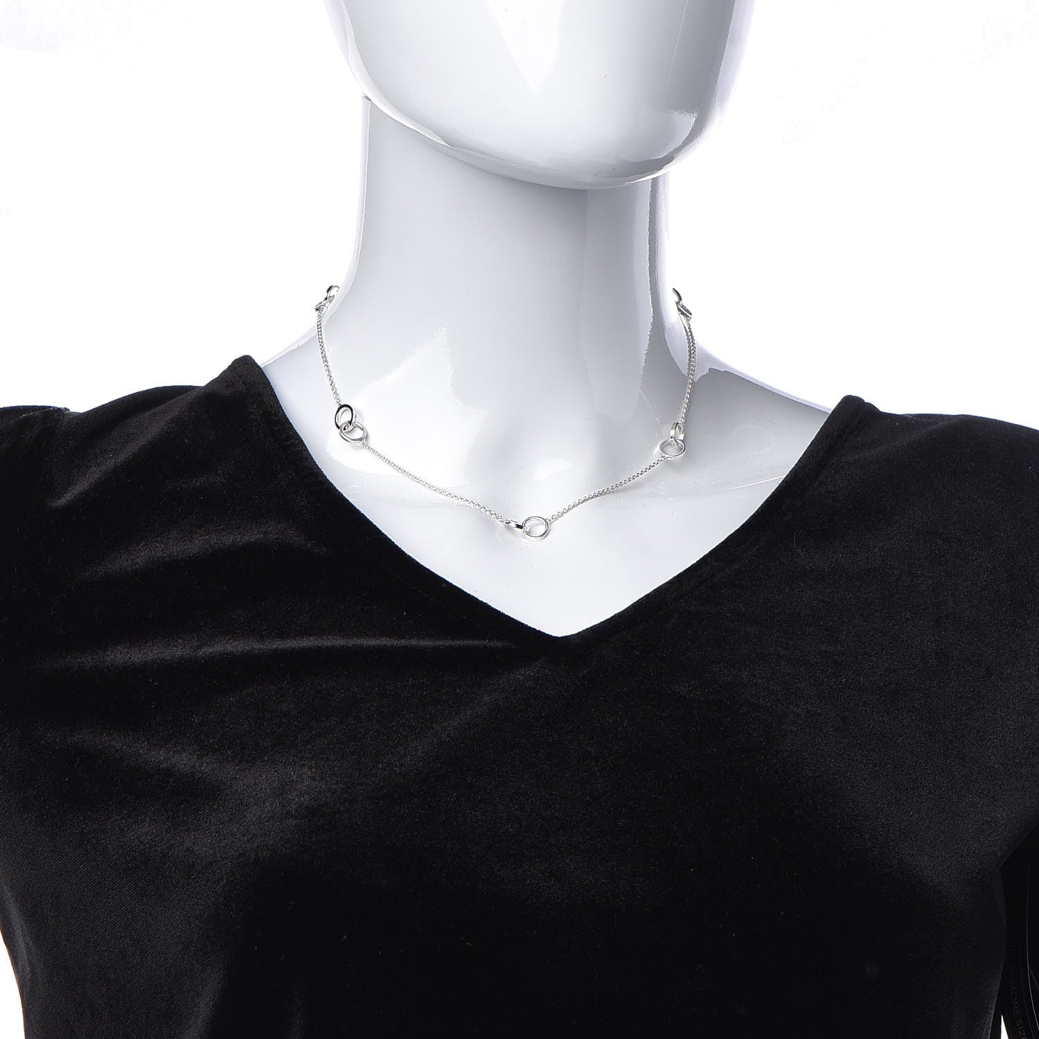 Tiffany Sterling Silver 1837 Interlocking Circles Pendant Necklace 2 of 5