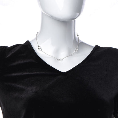 Tiffany Sterling Silver 1837 Interlocking Circles Pendant Necklace 2 of 5