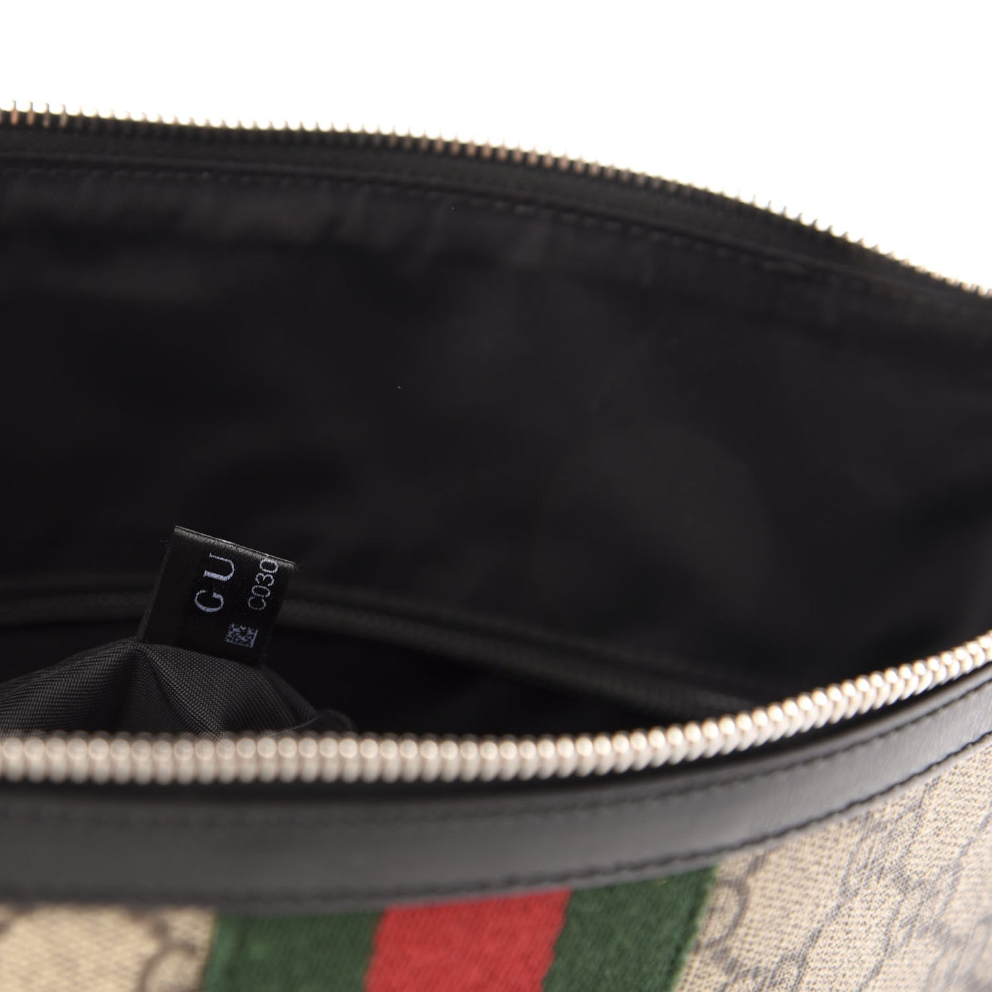 GG Supreme Monogram Web Messenger Bag Black