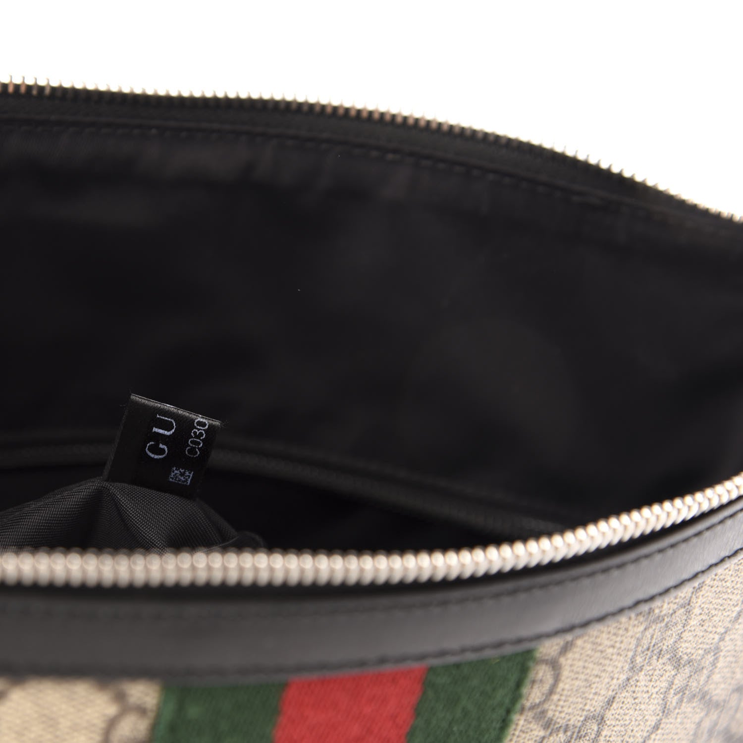 Gucci GG Supreme Monogram Web Messenger Bag Black 8 of 12
