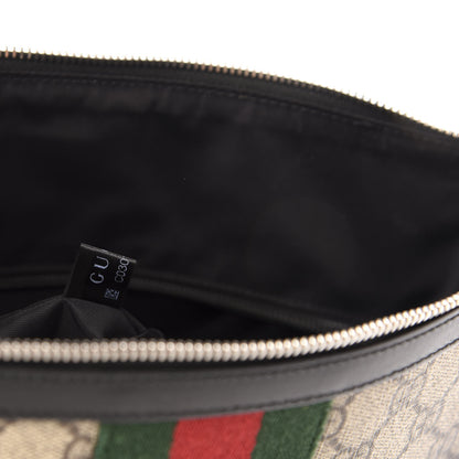 Gucci GG Supreme Monogram Web Messenger Bag Black 8 of 12