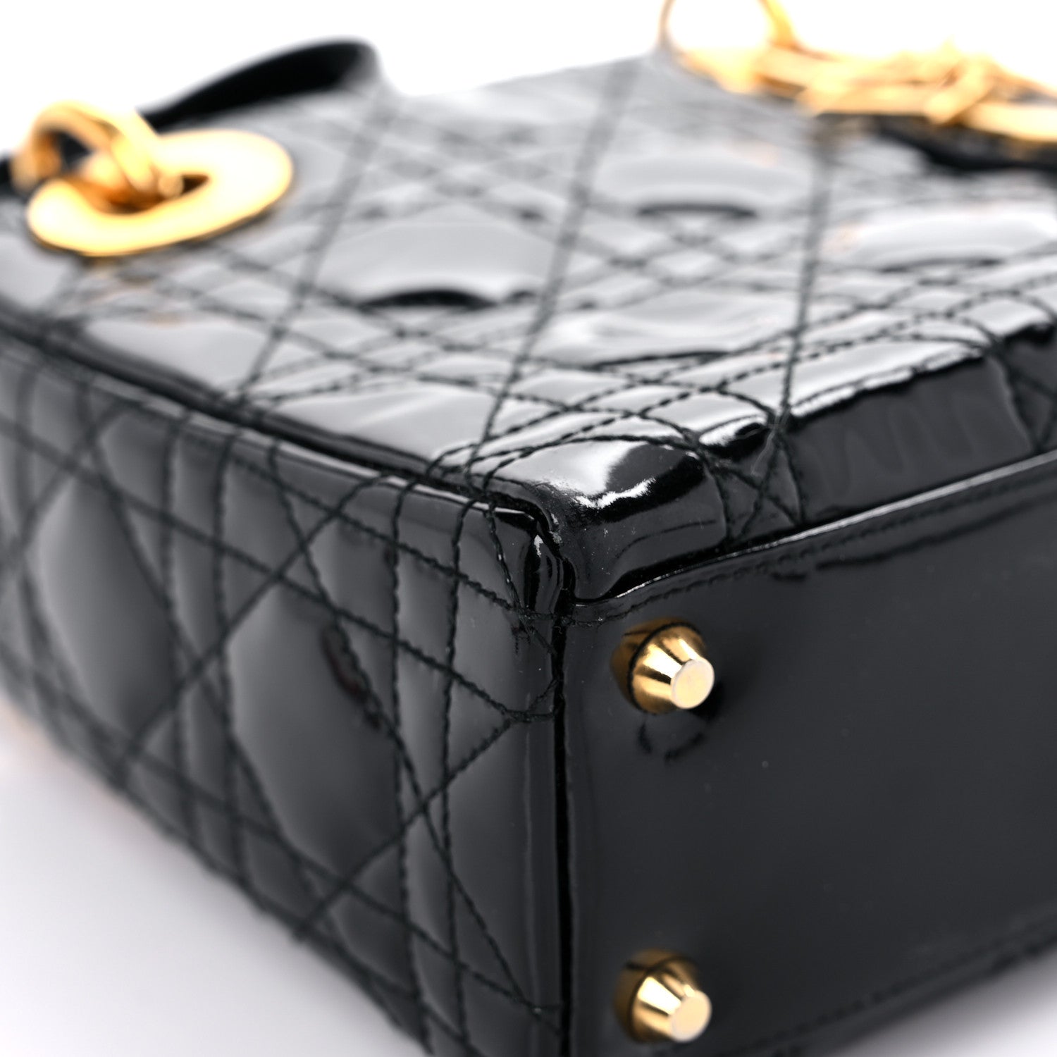 Christian Dior Patent Cannage Mini Lady Dior Black 7 of 14