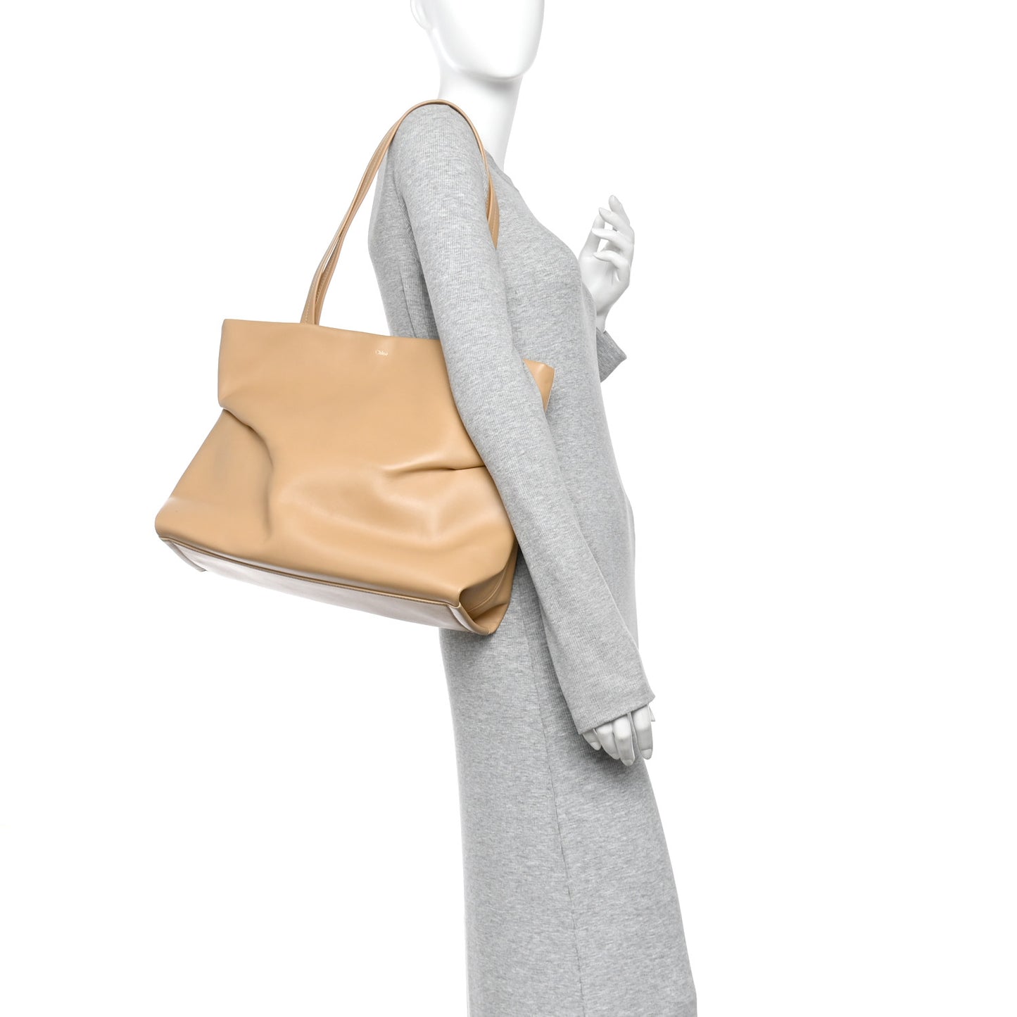 Calfskin Judy East West Tote Soft Tan