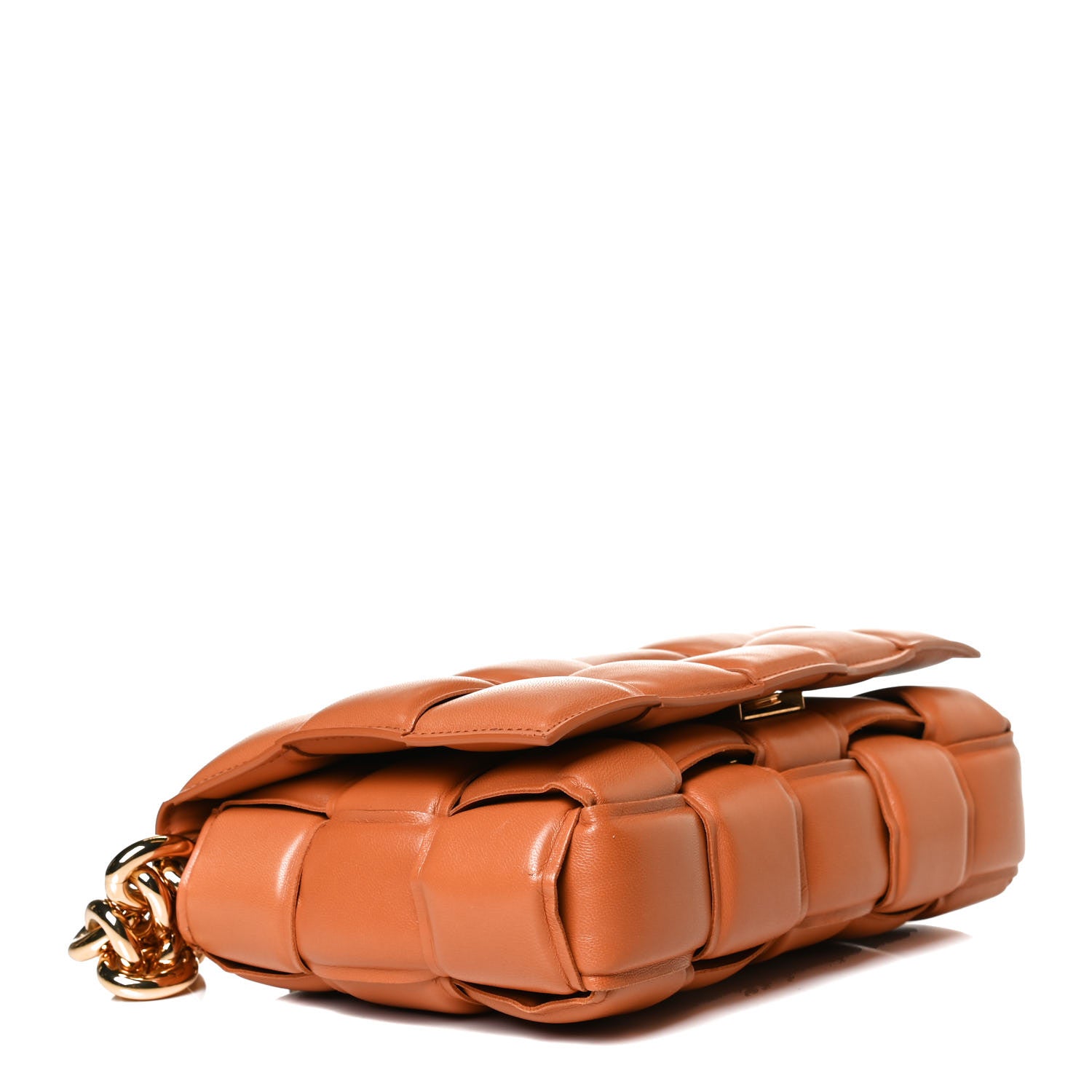 Bottega Veneta Lambskin Maxi Intreccio Padded Chain Cassette Crossbody Bag Clay 4 of 15