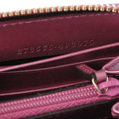 Gucci Metallic Soft Guccissima Heart Zip Around Wallet Fresia Rose 7 of 10
