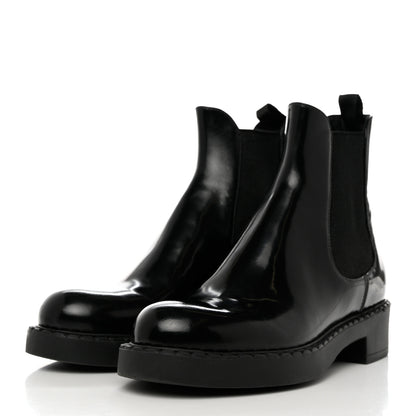 Prada Spazzolato Chelsea 50mm Ankle Boots 37.5 Black 3 of 9