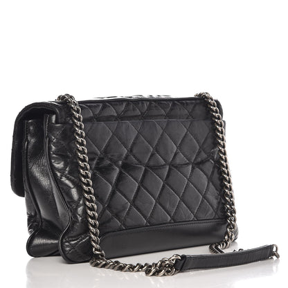Chanel Aged Calfskin Quilted Jumbo Flap Black 3 of 13