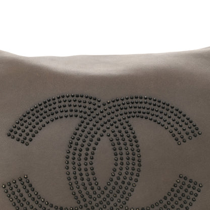 Chanel Lambskin Studded Accordion CC Flap Grey 8 of 11