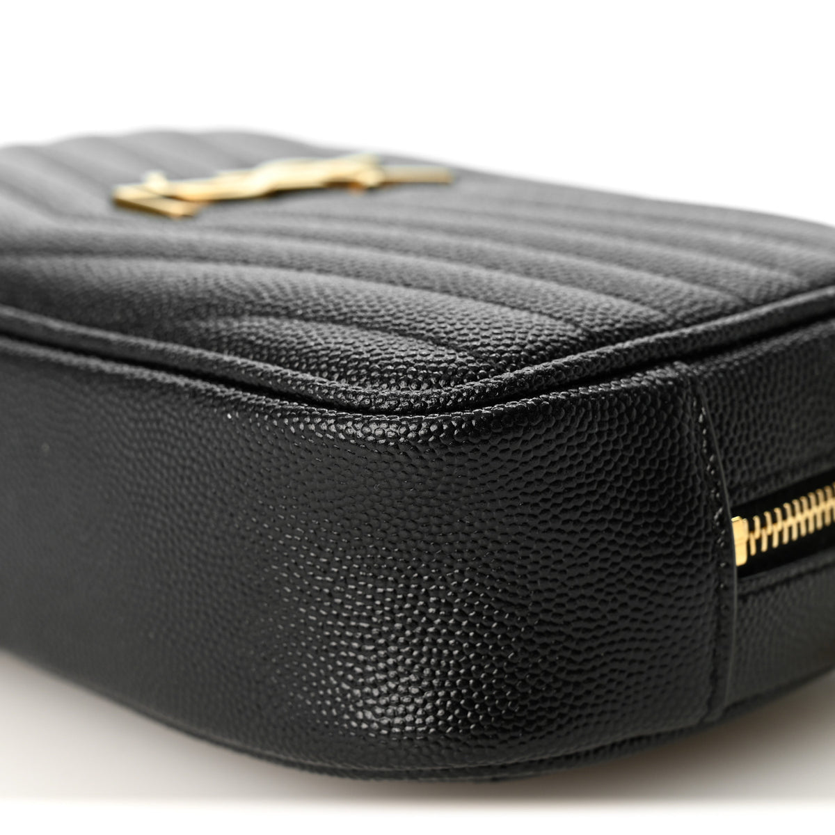Saint Laurent Grain De Poudre Matelasse Monogram Mini Lou Camera Bag Black 9 of 9