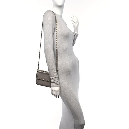Valentino Garavani Grainy Calfskin Rockstud Crossbody Pouch Moon Taupe 2 of 12
