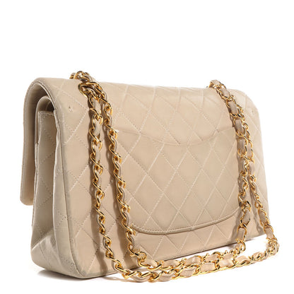 Chanel Lambskin Medium Double Flap Light Beige 3 of 9