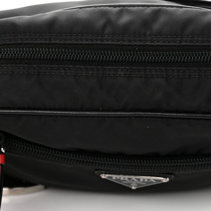 Prada Tessuto Nylon Studded New Vela Shoulder Bag Black Fuoco 13 of 14