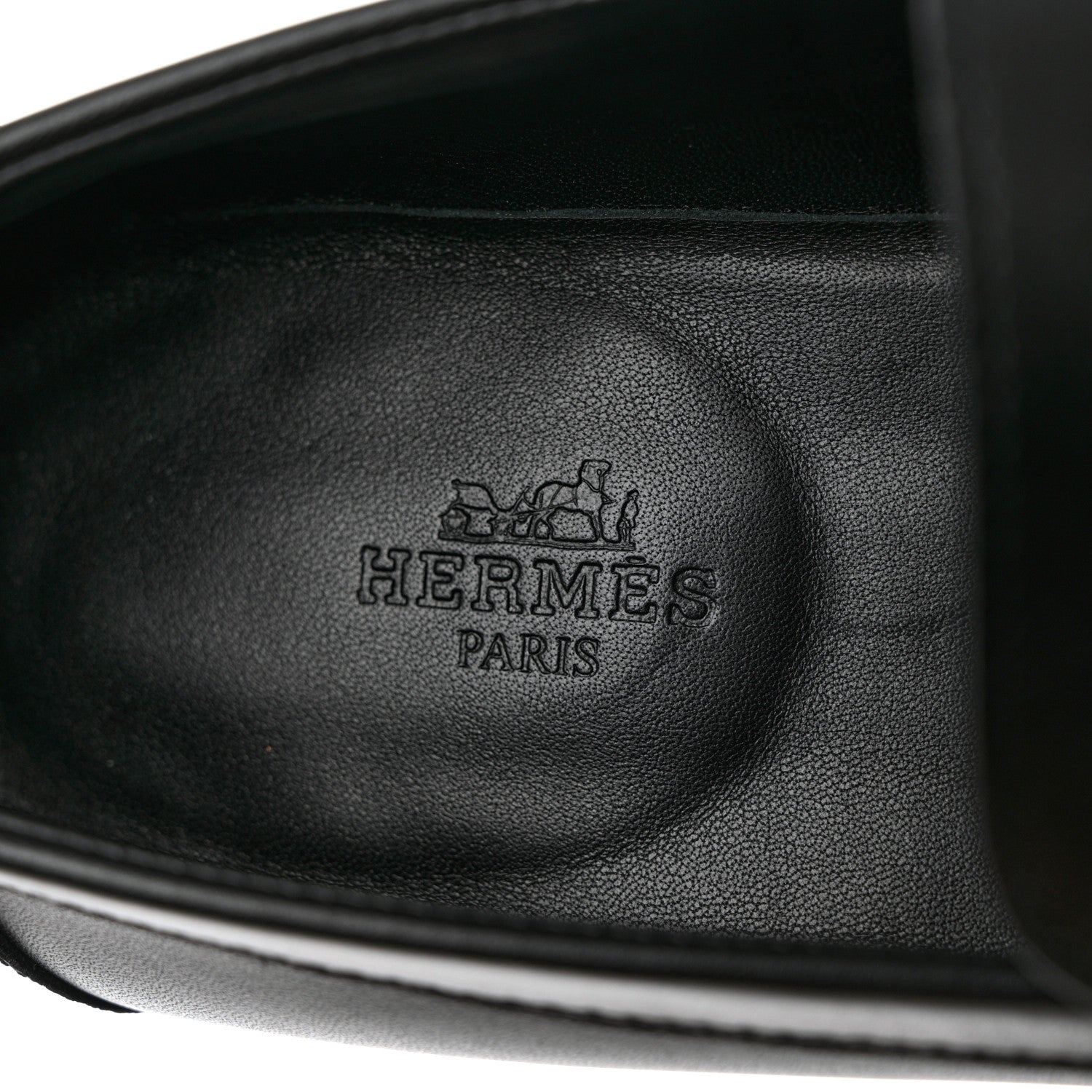 Hermes Calfskin Womens Destin Loafer 38 Black 7 of 9