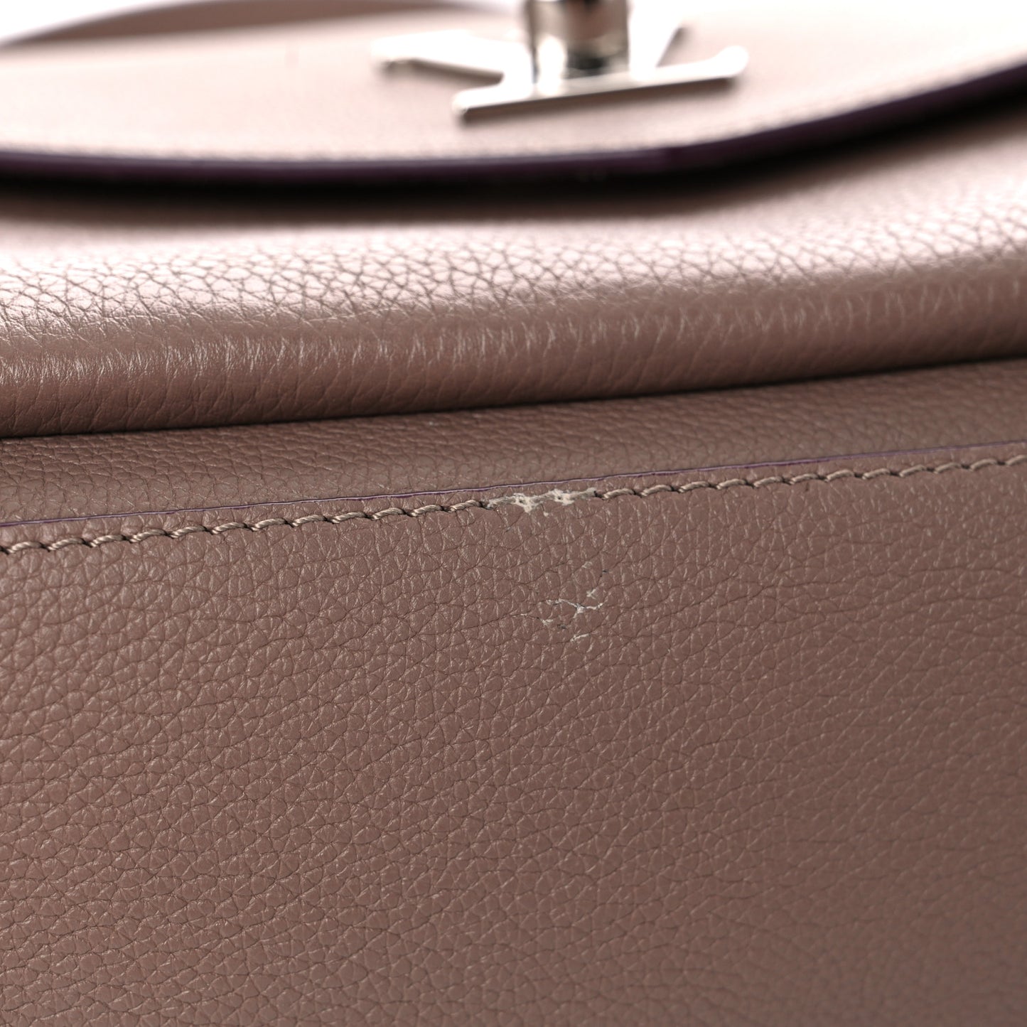 Soft Calfskin My Lockme Top Handle Taupe Glace