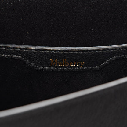 Mulberry Small Classic Grain Calfskin Amberley Satchel Black 7 of 13